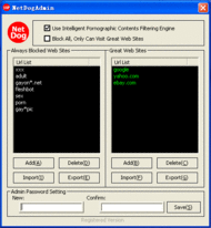 NetDog Internet Filter screenshot